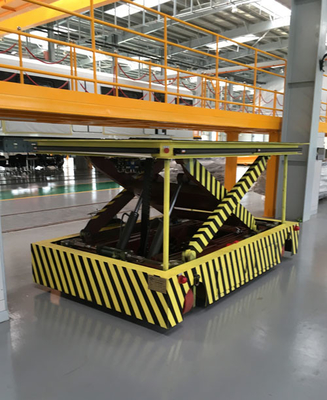 Scissor Lifting Table With Four Steerable Wheels Electro-Hydraulic Drive